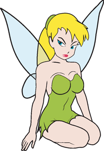 Tinkerbell Sitting decal C